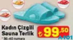 JUNO KADIN ÇİZGİLİ SAUNA TERLİK